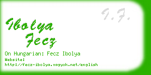 ibolya fecz business card